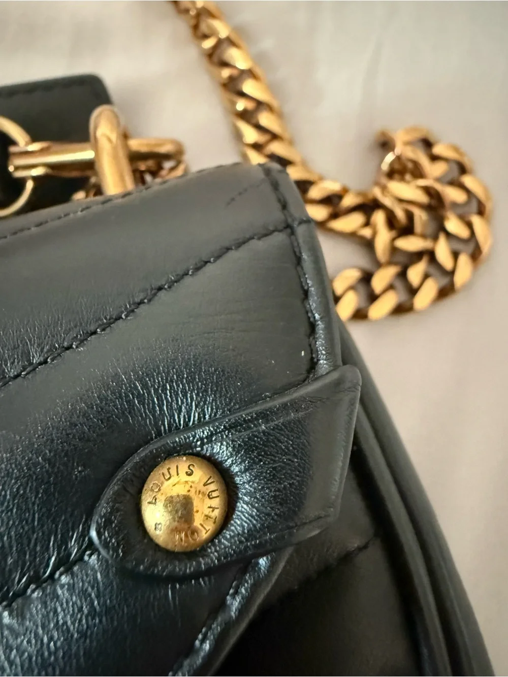 Louis Vuitton Black New Wave MM Chain Bag